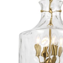 Coronado Dimpled Glass Bell Jar 4 Light Pendant
